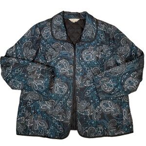 Northern Reflections Womens Paisley Lightweight
Quilted Jacket Size XL